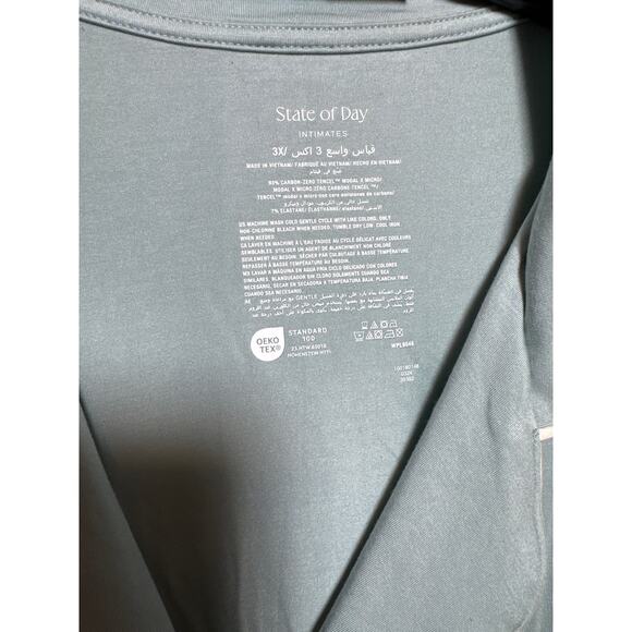 State of Day Intimates Women's Size 3X Plus Sleepwear Loungewear Set Blue - Picture 6 of 10